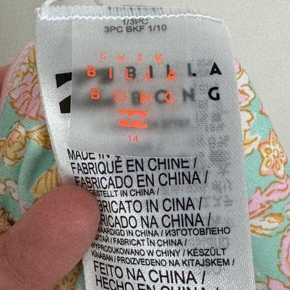 NEW Billabong Layered With Love Reversible Bikini Bottoms Size 14 Floral Swim - Picture 7 of 12